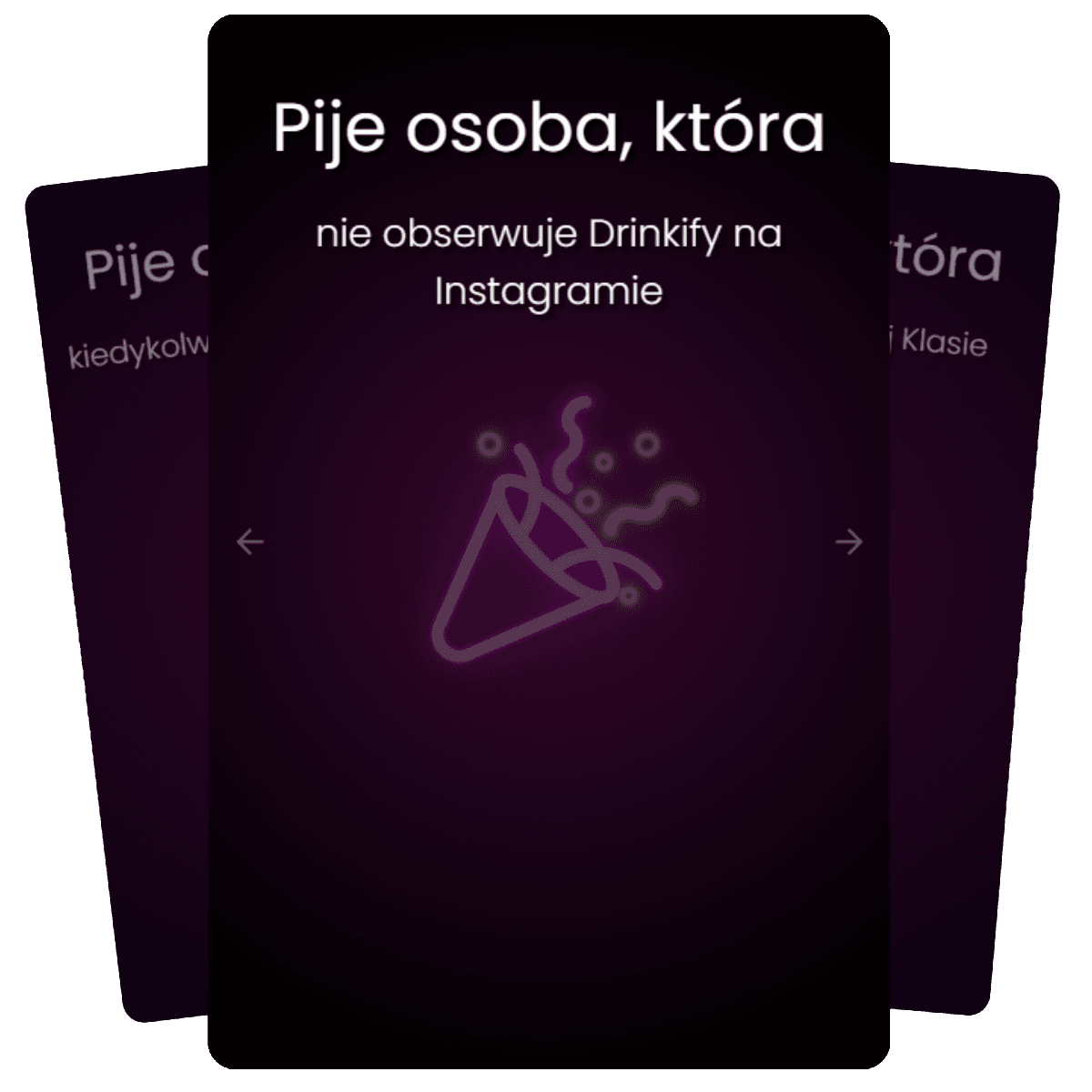 Sylwestrowe Alkokarty - Gra imprezowa Drinkify